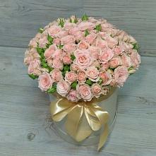 Цветочная композиция из Розы в шляпной коробке #REPLACE_PRED# Николаевской Краснодарского края