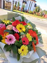 Букет цветов из:  Герберы #REPLACE_PRED# Николаевской Краснодарского края